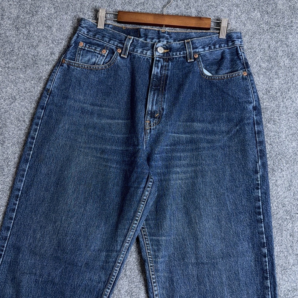 Vintage Levis 560 Jeans Womens 14 Reg M Blue Loose Fit Straight Leg Denim Y2K